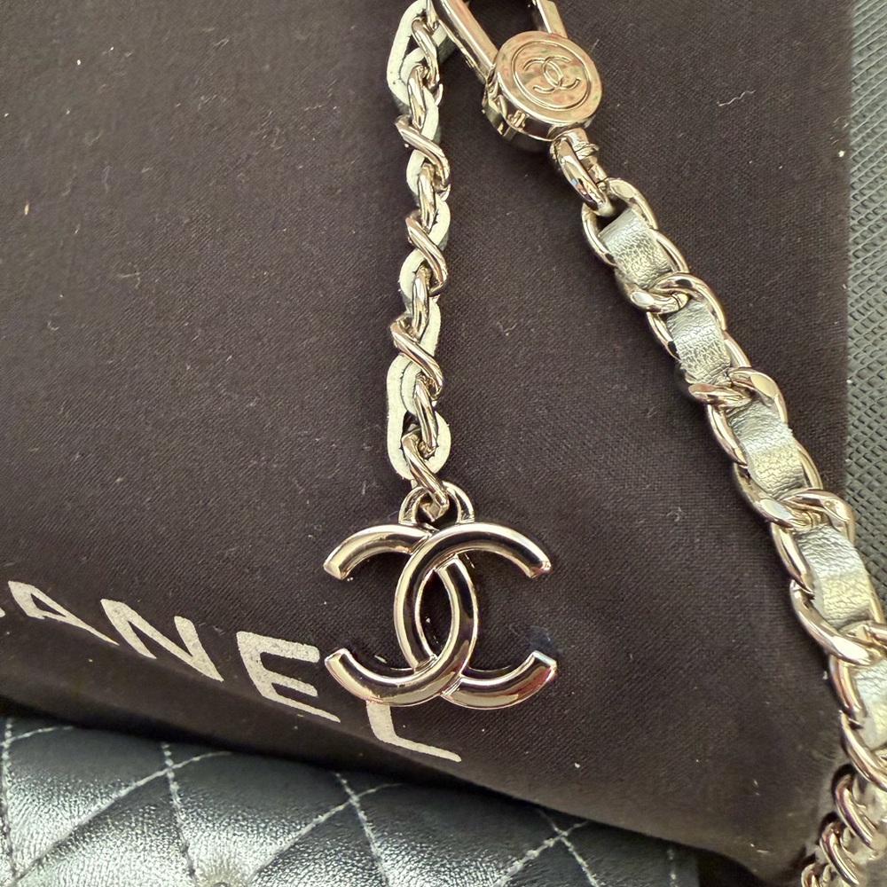 CHANEL Metallic Silver Star Crossbody Belt Bag - Picture 14 of 15